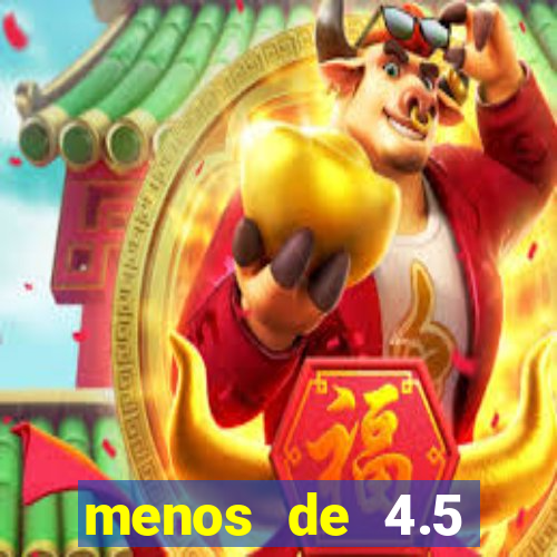 menos de 4.5 escanteios o que significa